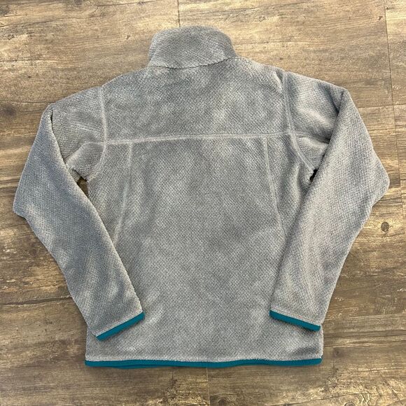Patagonia Women Fleece‎ Pullover T Snap Gray Green Size Medium (469) - Picture 7 of 7